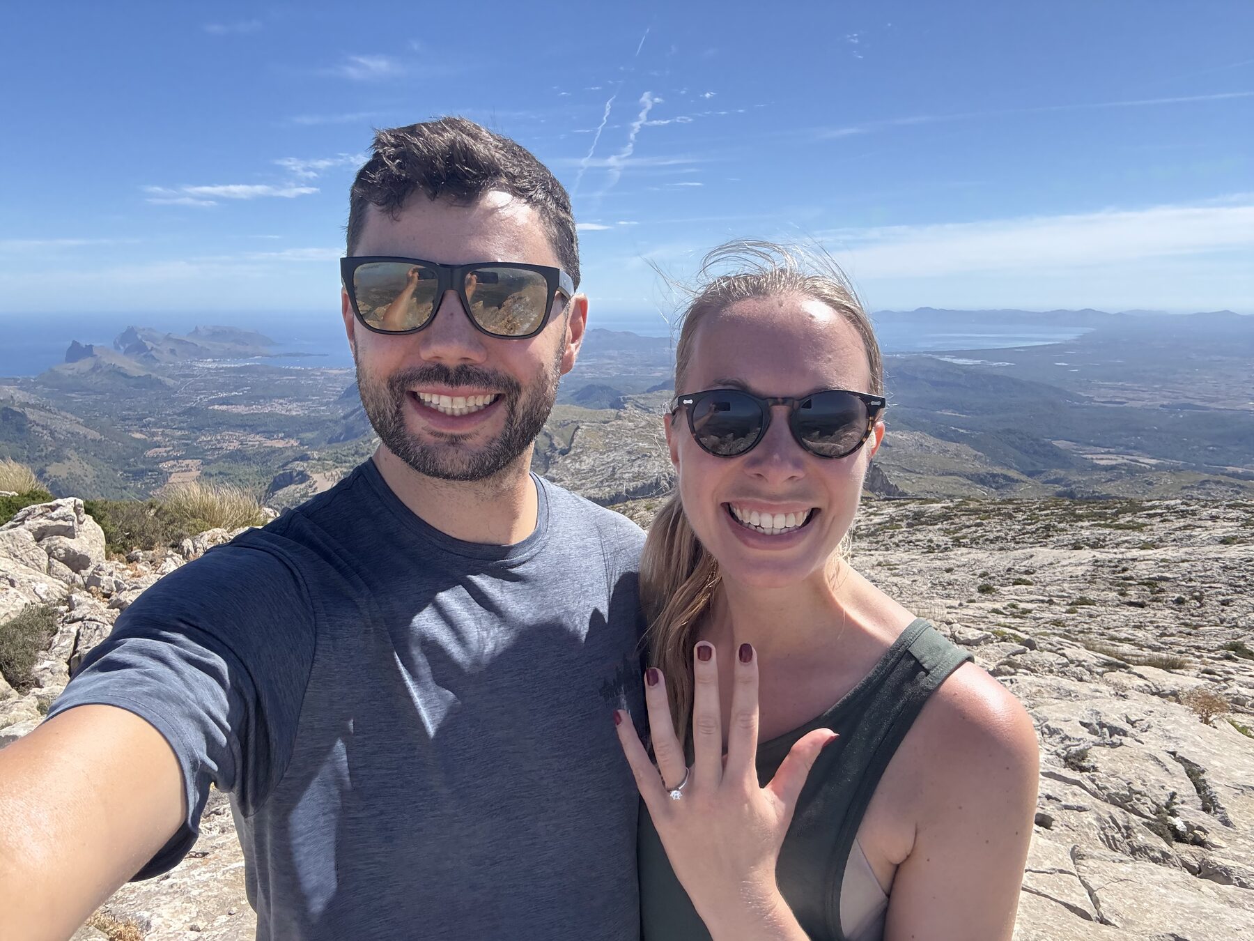 Tom and Alana together in the mountains